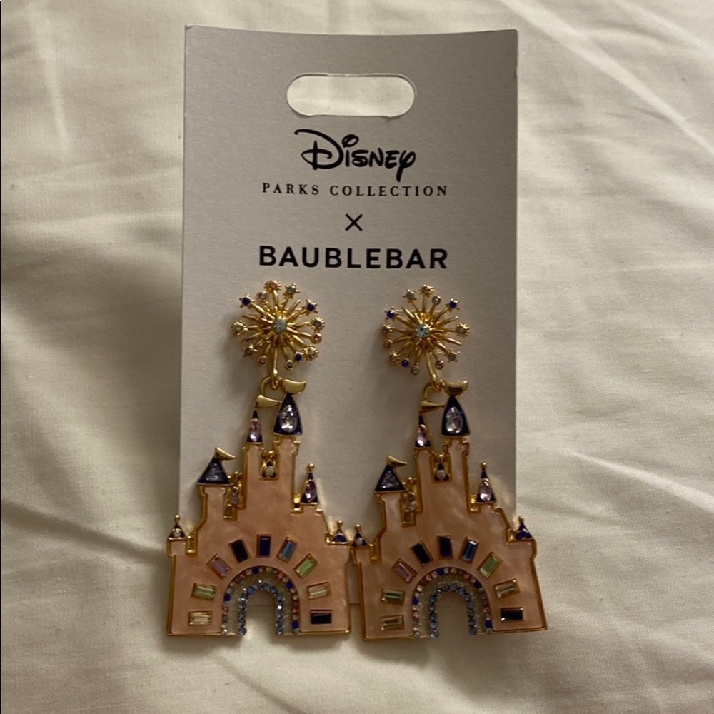 Disney Baublebar Cinderella Castle Earrings 50th